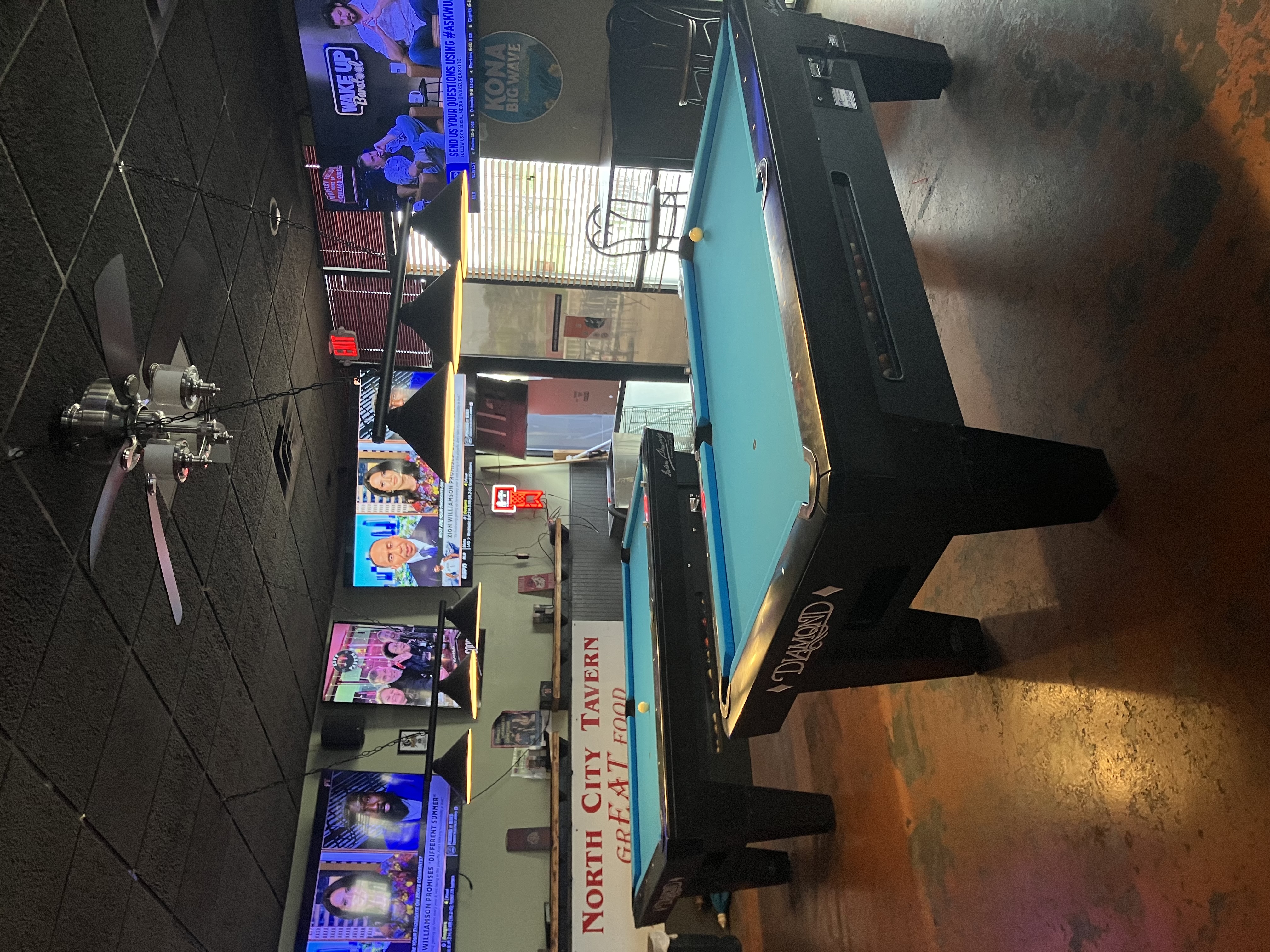 Pool tables ready for play